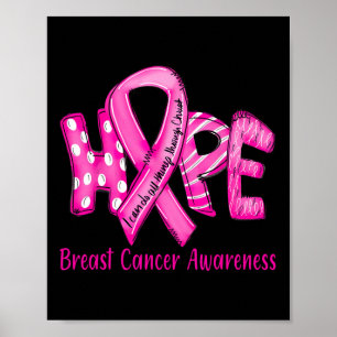 Breast Cancer In October We Wear Pink Ribbon  Poster
