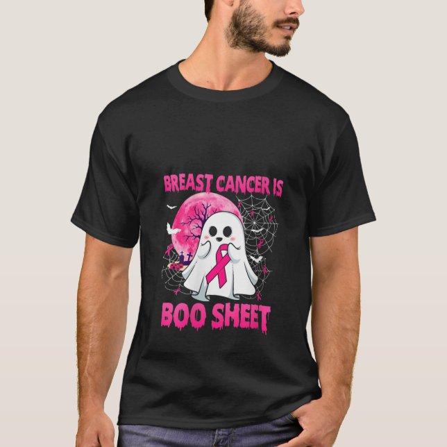 Breast Cancer Is Boo Sheet Breast Cancer Warrior H T-Shirt (Front)