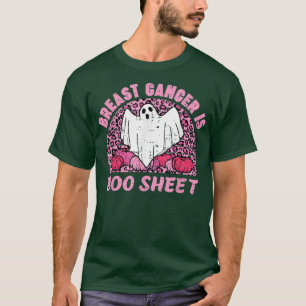 Breast Cancer Is Boo Sheet Ghost Leopard Halloween T-Shirt