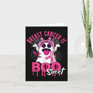 Breast Cancer Is Boo Sheet Halloween Breast Cancer Card