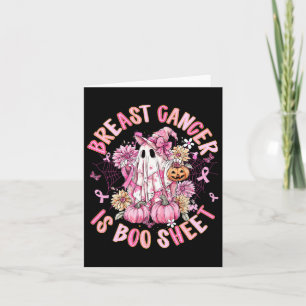 Breast Cancer Is Boo Sheet Halloween Breast Cancer Card