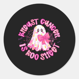 Breast Cancer Is Boo Sheet Halloween Breast Cancer Classic Round Sticker