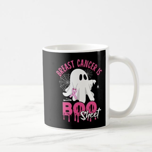 Breast Cancer Is Boo Sheet Halloween Breast Cancer Coffee Mug (Right)