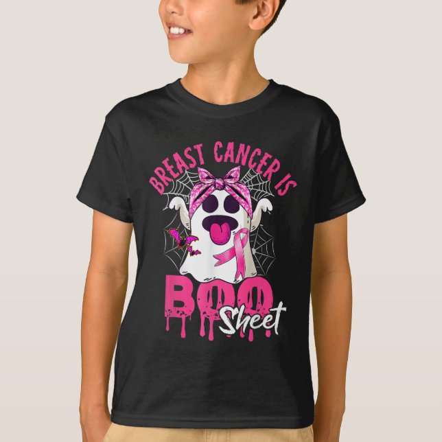 Breast Cancer Is Boo Sheet Halloween Breast Cancer T-Shirt (Front)