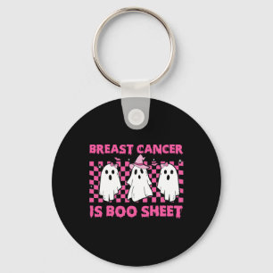 Breast Cancer Is Boo Sheet Halloween Pink Cancer A Key Ring