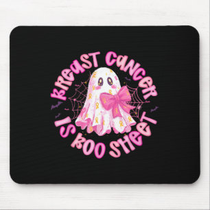 Breast Cancer Is Boo Sheet Pink Ghost Coquette Bow Mouse Mat
