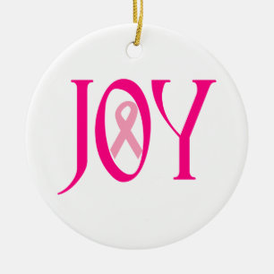 Breast Cancer Joy Ceramic Tree Decoration