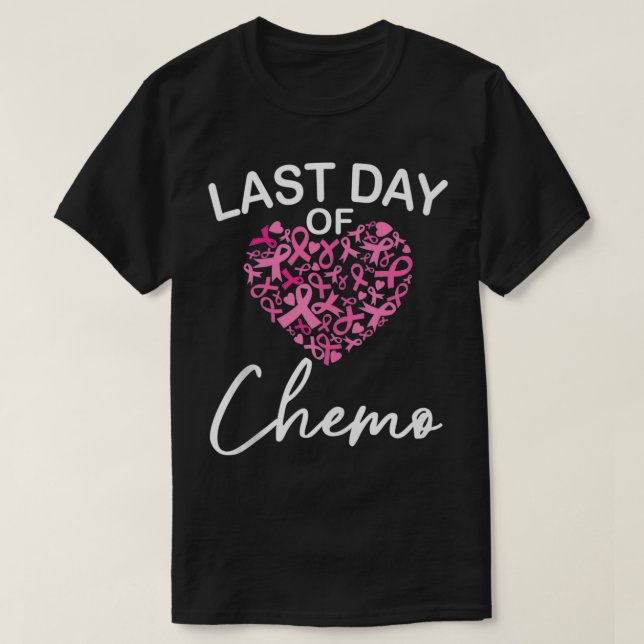 Breast Cancer Last Day Of Chemo Pink Ribbon Tank T (Design Front)