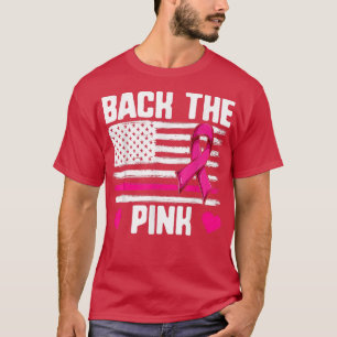 Breast Cancer  Men Women, American Flag Back The P T-Shirt