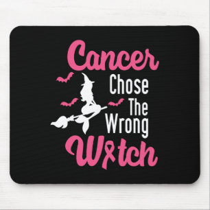 Breast Cancer Messed With The Wrong Pink Witch Hat Mouse Mat