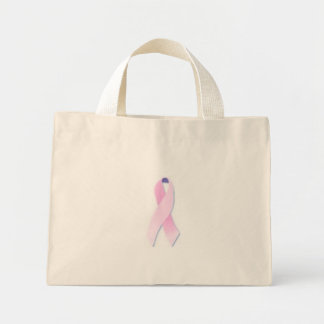 breast cancer mini tote bag