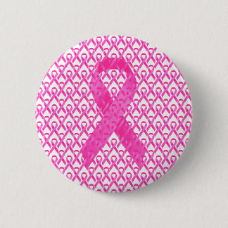 Breast Cancer Month Pink Ribbon 6 Cm Round Badge