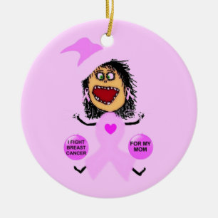 Breast Cancer Mum Ceramic Tree Decoration