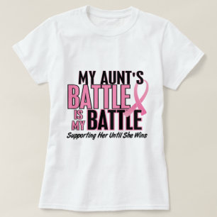 Breast Cancer My BATTLE TOO 1 Aunt T-Shirt