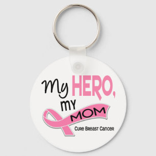 Breast Cancer MY HERO, MY MOM 42 Key Ring