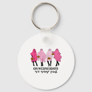 Breast Cancer On Wednesday We Wear Pink  Key Ring