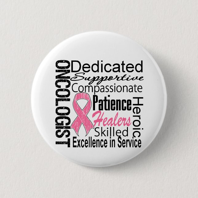 Breast Cancer Oncologist Collage 6 Cm Round Badge (Front)