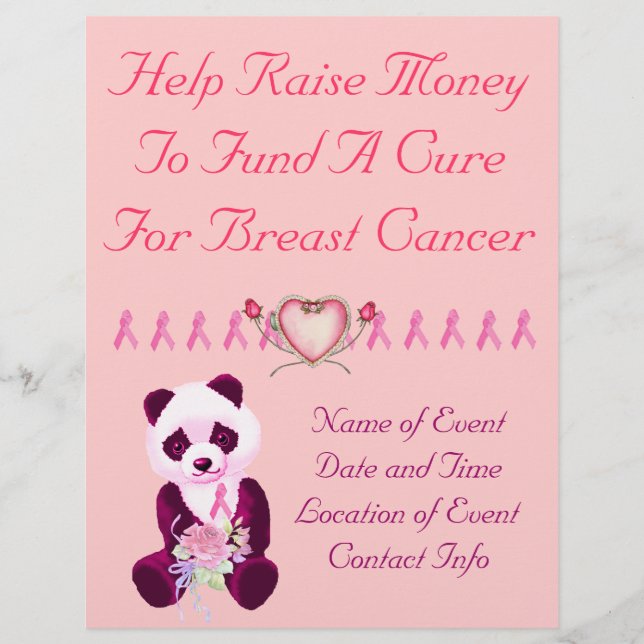 Breast Cancer Panda Bear Flyer (Front)