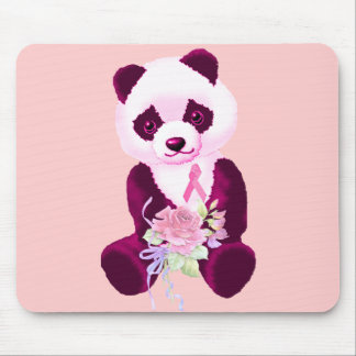 Breast Cancer Panda Bear Mouse Mat