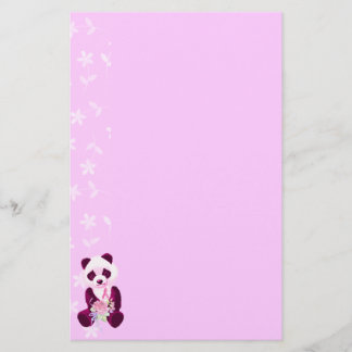 Breast Cancer Panda Bear Stationery