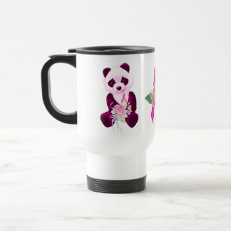 Breast Cancer Panda Bear Travel Mug