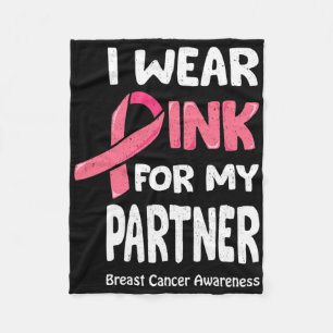 Breast Cancer Partner T Shirt Fleece Blanket