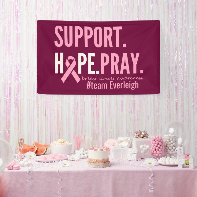 breast cancer Personalised Banner Sign (Party)