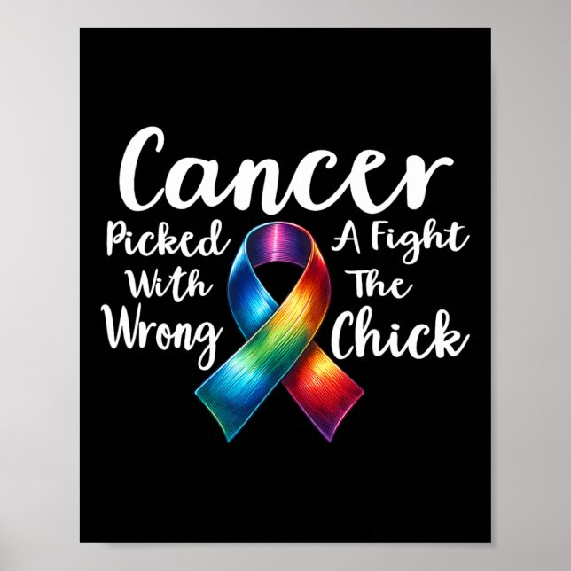 Breast Cancer Picked A Fight With The Wrong Chick  Poster (Front)