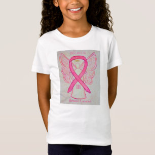 Breast Cancer Pink Awareness Ribbon Angel Shirt