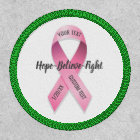 Breast Cancer Pink Awareness Ribbon Custom Text
