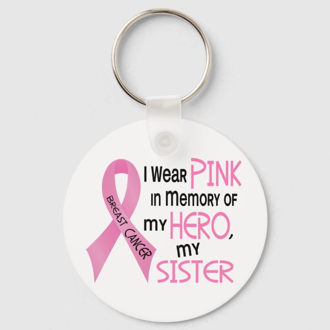 Breast Cancer PINK IN MEMORY OF MY SISTER 1 Key Ring (Front)