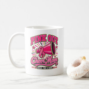 Breast Cancer Pink Out Cheer Mum Cheer for A Cure Coffee Mug