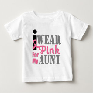 BREAST CANCER PINK RIBBON Aunt Baby T-Shirt