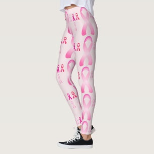 Breast Cancer Pink Ribbon Awareness Leggings