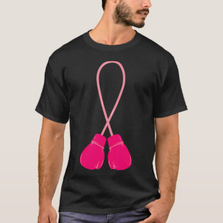 Breast Cancer Pink Ribbon Boxing Gloves Fighter T-Shirt