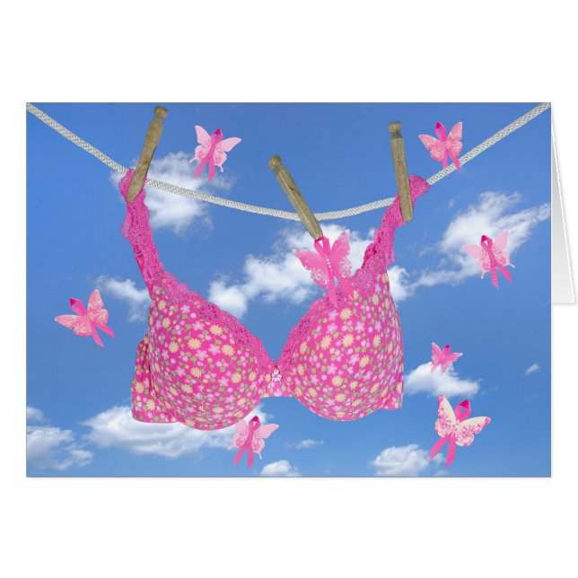 Breast Cancer Pink Ribbon Bra (Front Horizontal)