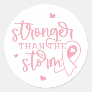 Breast Cancer Pink Ribbon Classic Round Sticker