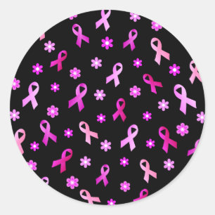 Breast Cancer Pink Ribbon Classic Round Sticker