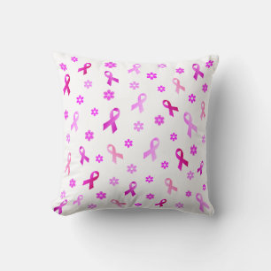 Breast Cancer Pink Ribbon Cushion