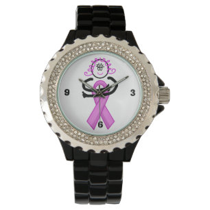 Breast Cancer Pink Ribbon Hug Watch
