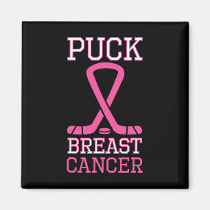 Breast Cancer Pink Ribbon Ice Hockey Cancer Day  Magnet