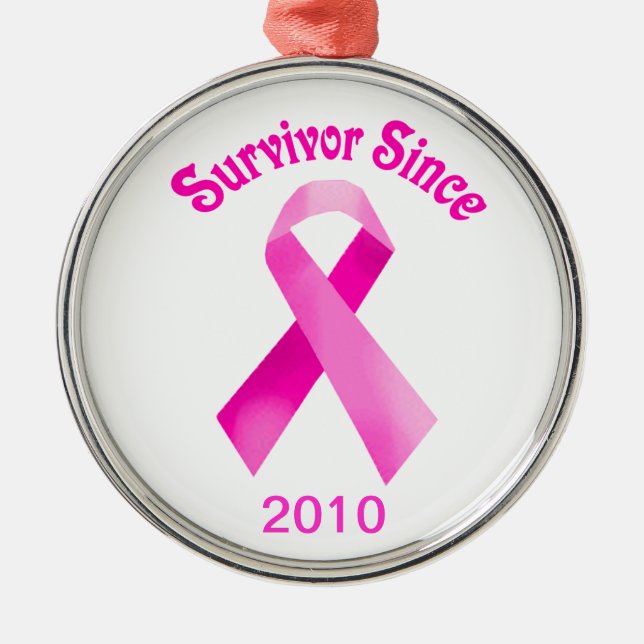 Breast Cancer Pink Ribbon Ornament (Front)