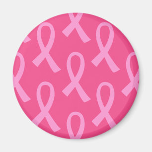 Breast Cancer Pink Ribbon Pattern Magnet