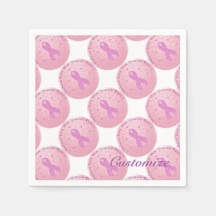 Breast Cancer Pink Ribbon Pattern Napkins