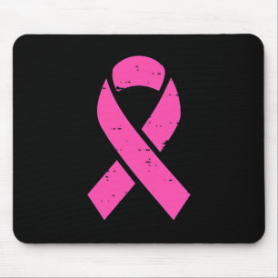 Breast cancer pink ribbon pocket awareness women mouse mat