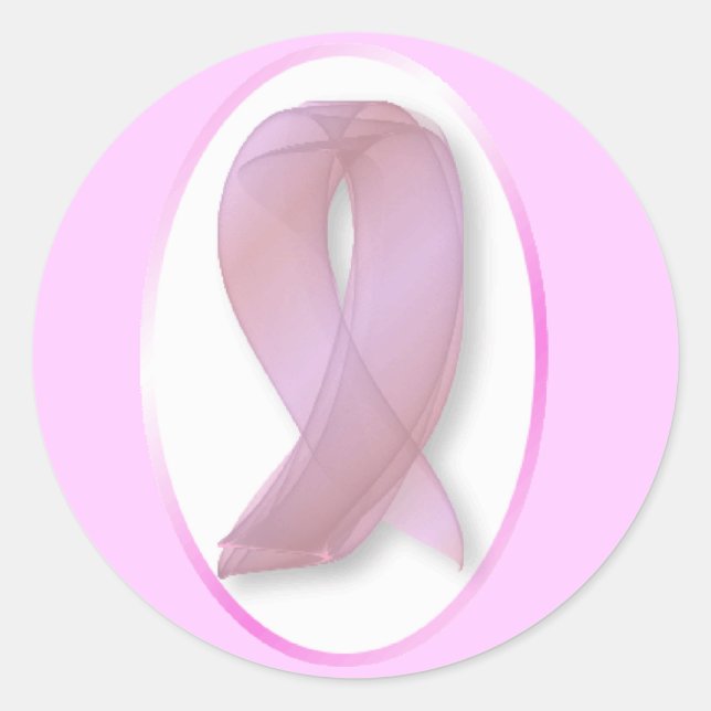 BREAST CANCER PINK RIBBON STICKER (Front)