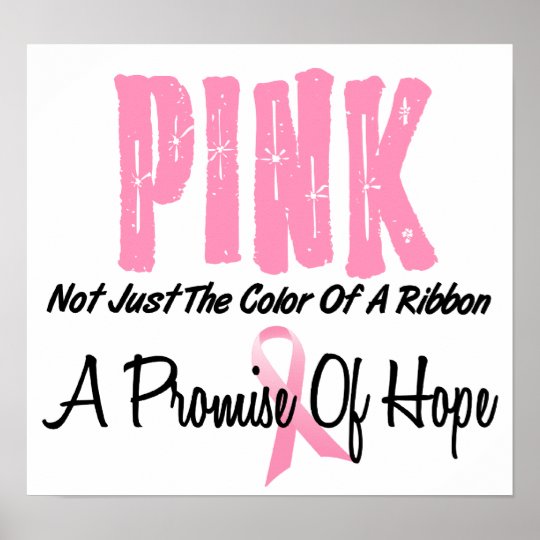 Breast Cancer Pink Ribbon Symbol Of Hope Poster Uk