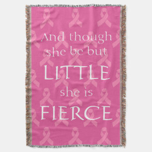 Breast Cancer Pink Ribbon Throw Blanket