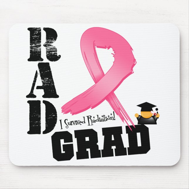 Breast Cancer Radiation Therapy RAD Grad Mouse Mat (Front)