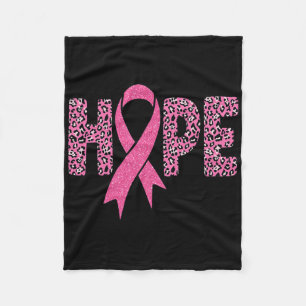 Breast Cancer Rainbow In October We Wear Pink Hope Fleece Blanket